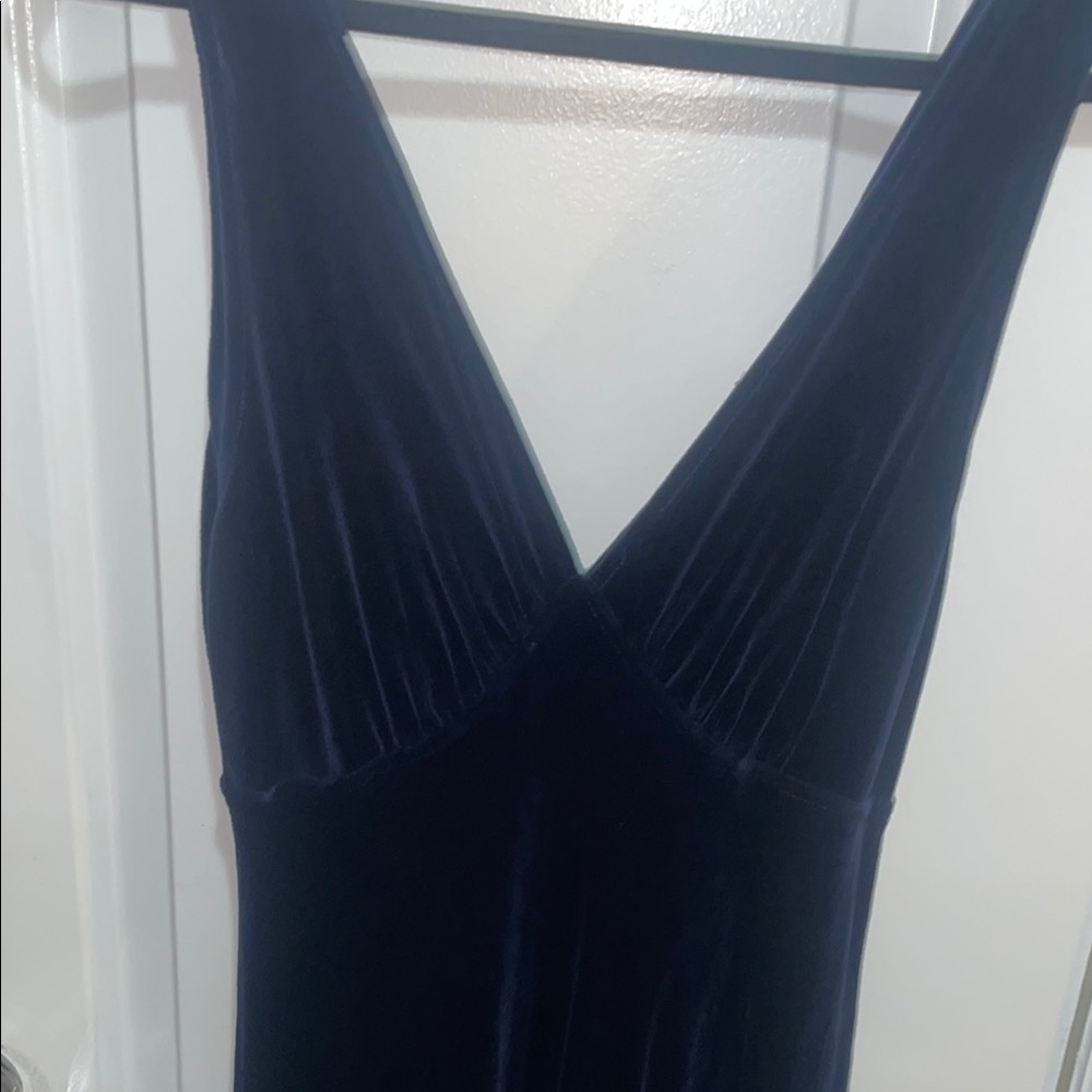 Navy blue Sheath V-Neck Backless Cocktail Dress
